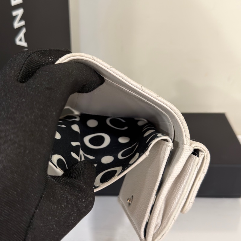 #荔枝皮 #白雪公主 香奈兒白銀三折短夾 小巧超好用🔥-8