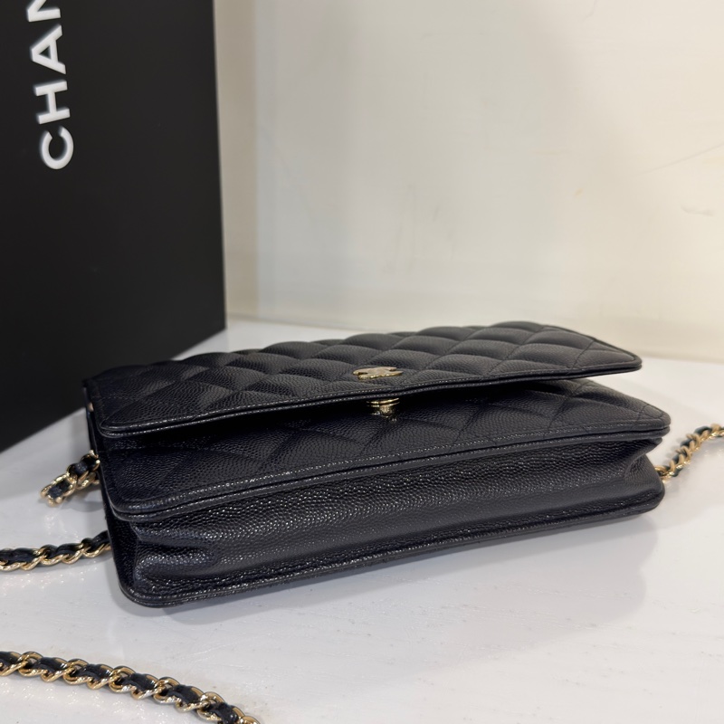 #近新帶膜 #全配🉑送禮 #荔枝皮 #僅一顆超甜 香奈兒發財WOC深藍進黑-4