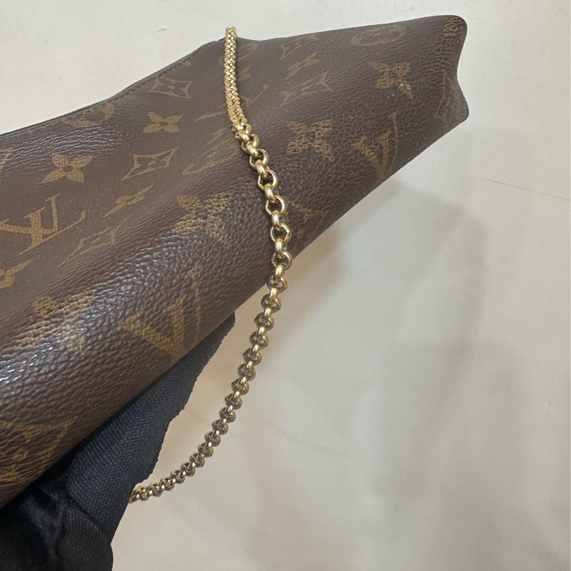 LV 原花 Pallas Clutch 手拿 鏈條 單肩 斜背包 便宜釋出-5