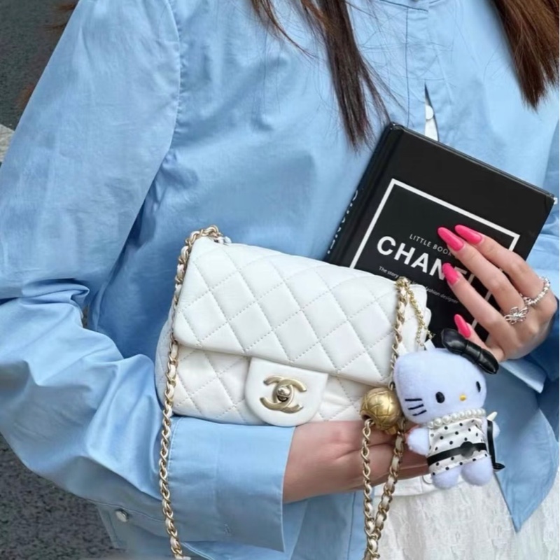【97新 ✨ 全網最低價！】Chanel香奈兒 白金 金球 羊皮 斜挎包 鏈條包 現貨好價（下單前先詢問庫存❗️）-0
