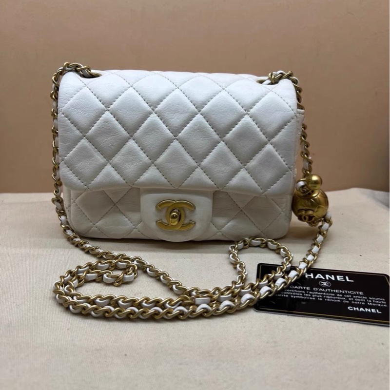 【97新 ✨ 全網最低價!】Chanel香奈兒 白金 金球 羊皮 斜挎包 鏈條包 現貨好價(下單前先詢問庫存❗️)-2