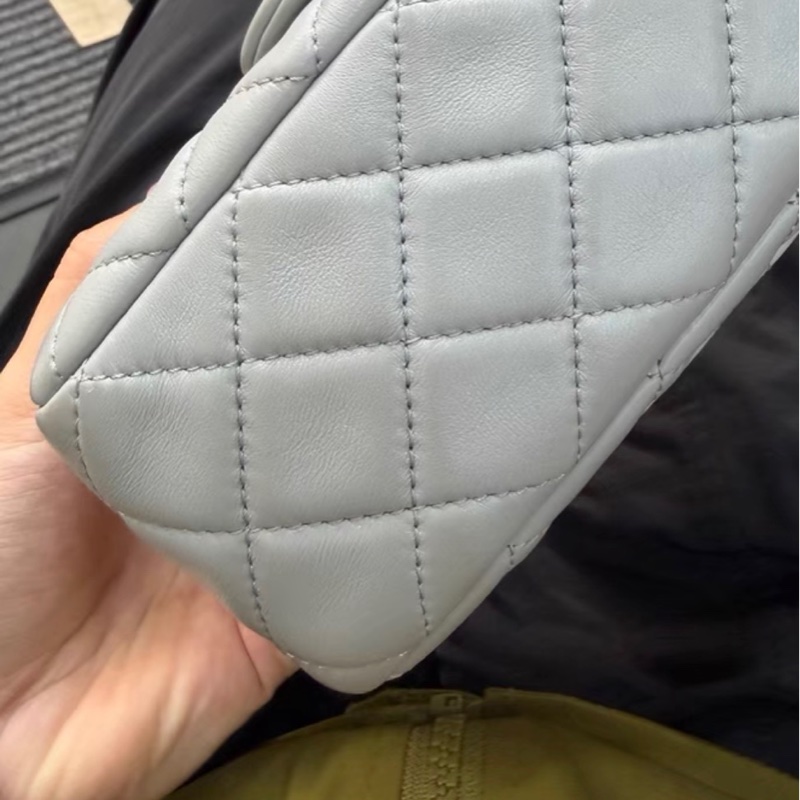 【98新 ✨ 全網最低價!】Chanel香奈兒 灰色 金球 羊皮 斜挎包 鏈條包 現貨好價(下單前先詢問庫存❗️)-5