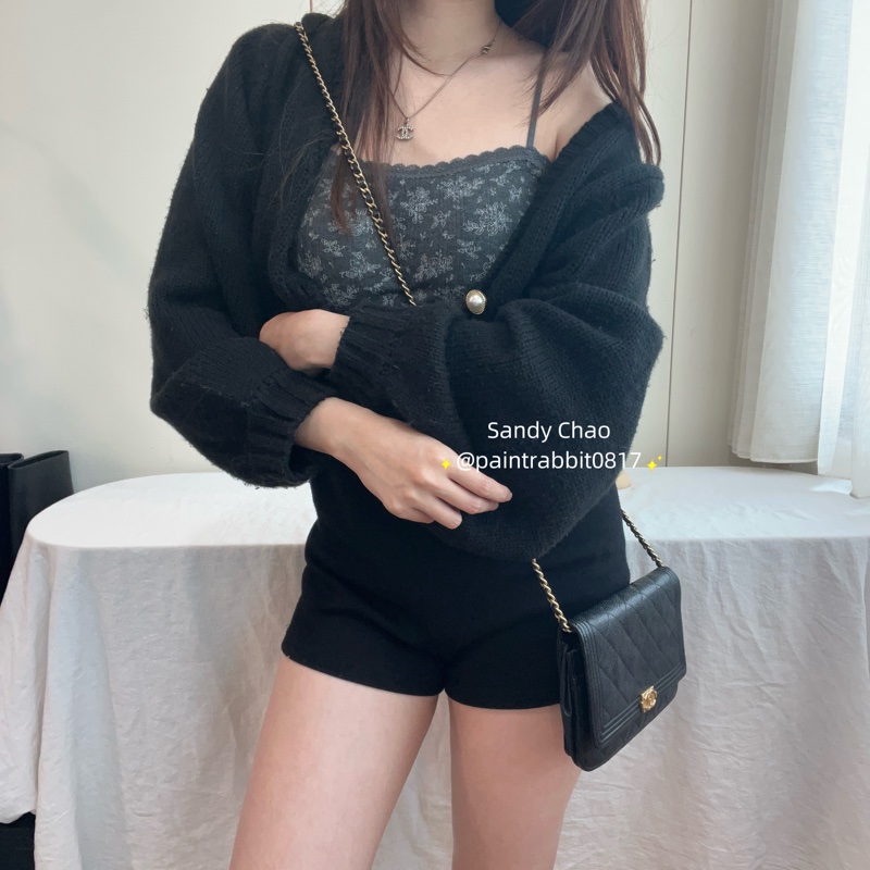 ෆ Chanel boy woc 黑金荔枝牛🈶購證-3