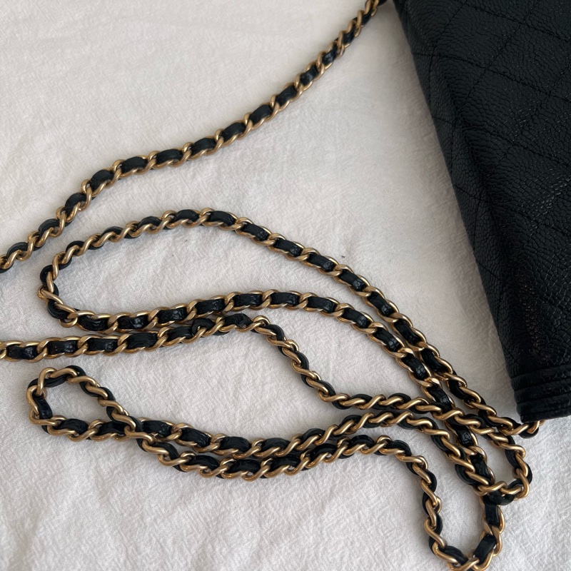 ෆ Chanel boy woc 黑金荔枝牛🈶購證-10
