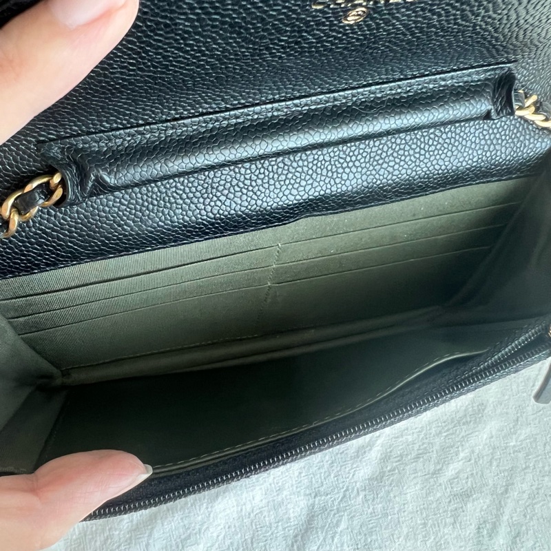 ෆ Chanel boy woc 黑金荔枝牛🈶購證-18