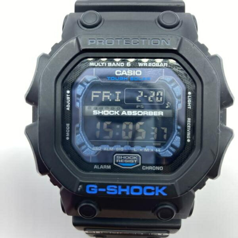 卡西歐 G-SHOCK 手錶 GXW-56E-1JF 太陽能動力多頻手錶 6 區 黑色/藍色-0