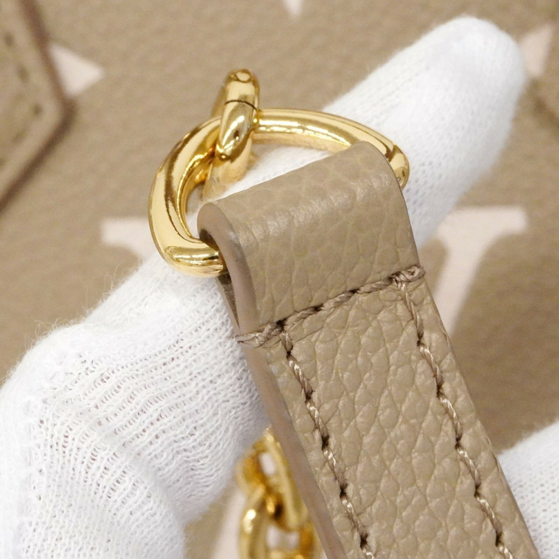 路易威登 Monogram Empreinte 雙色 Speedy Bandouliere 20 手提包 M46575 Tourterelle Creme 2-Way 女用包-9