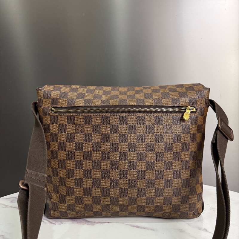 Louis Vuitton路易威登,棕色棋盤格布魯克林公文包郵差包單肩斜挎包,尺寸:33x6x29c-2