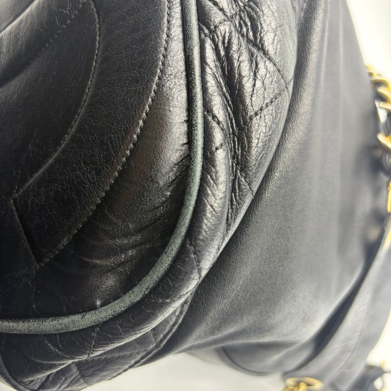 Chanel 中古 抽繩水桶包-9