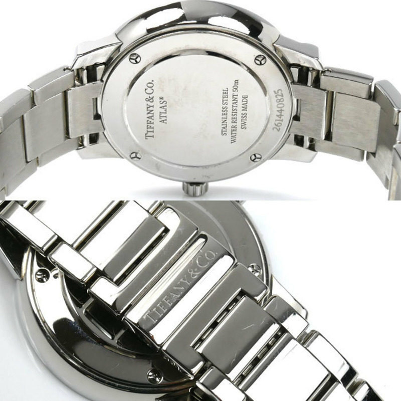 TIFFANY & Co.) Atlas 雙指針 31 毫米鑲鑽錶圈腕錶,電池驅動,女士款,63452858-5