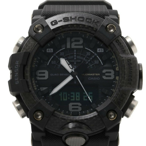 卡西歐 G-SHOCK Master of G Land Mudmaster GGB100XMB1AJF 男士腕錶，黑色碳纖維錶殼搭配不鏽鋼樹脂