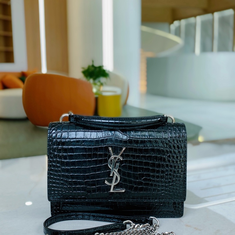 YSL聖羅蘭小號sunset日落手提單肩斜挎包 19年編碼-0