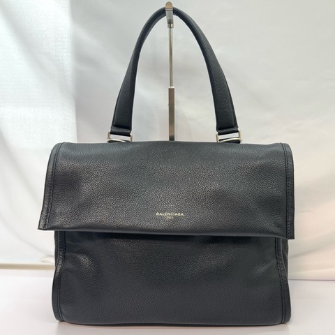 BALENCIAGA 巴黎世家 黑色皮革 Tool Satchel 手提包 （型號 456981）