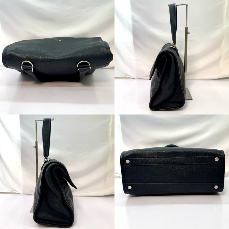 BALENCIAGA 巴黎世家 黑色皮革 Tool Satchel 手提包 （型號 456981）-2