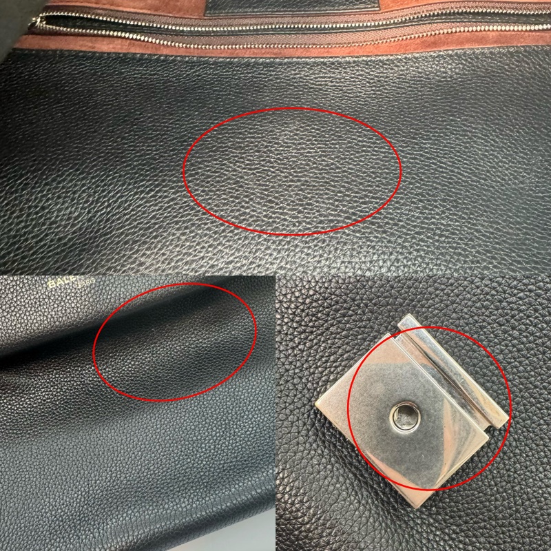 BALENCIAGA 巴黎世家 黑色皮革 Tool Satchel 手提包 （型號 456981）-7