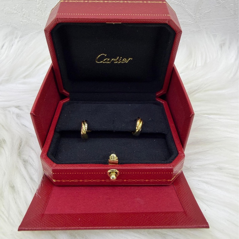 Cartier Trinity yellow gold earrings-0