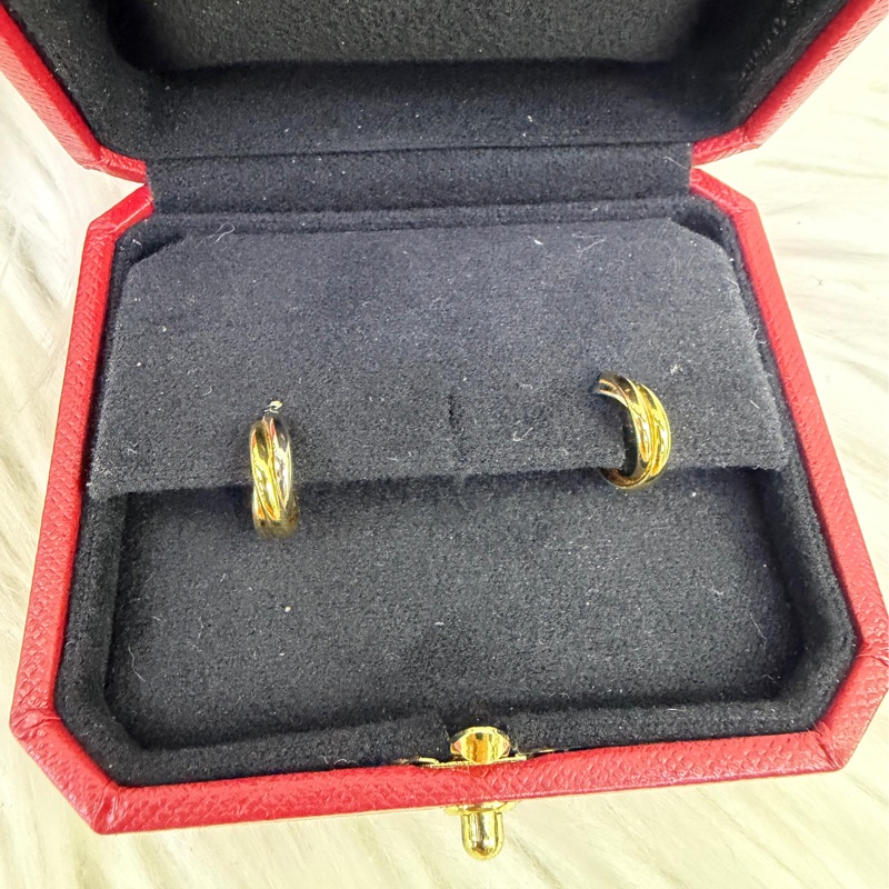 Cartier Trinity yellow gold earrings-1