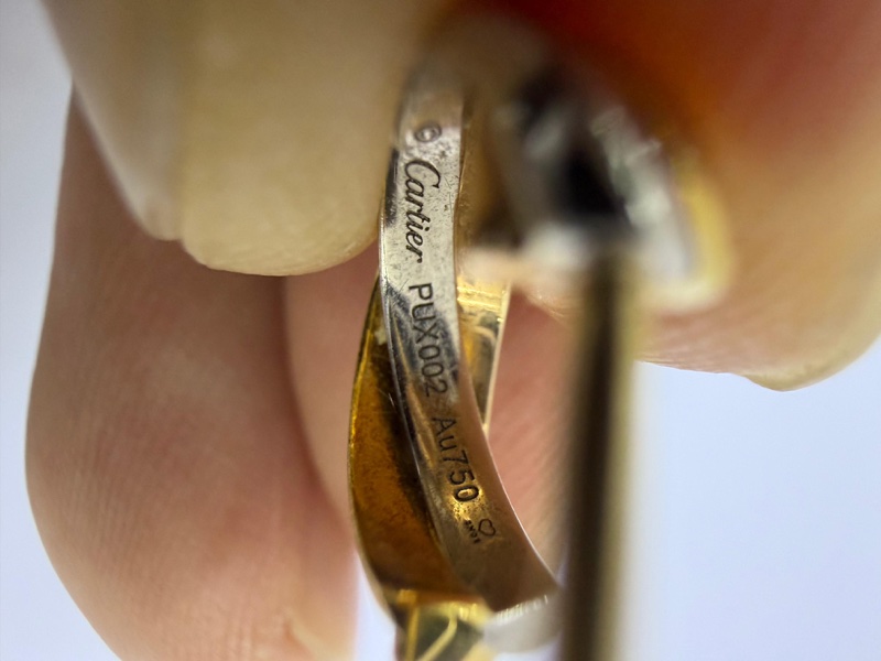 Cartier Trinity yellow gold earrings-3