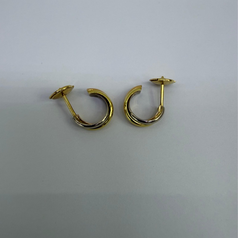 Cartier Trinity yellow gold earrings-4