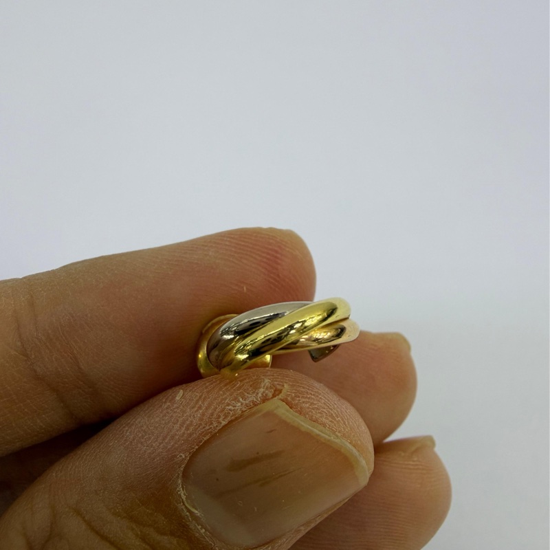 Cartier Trinity yellow gold earrings-5