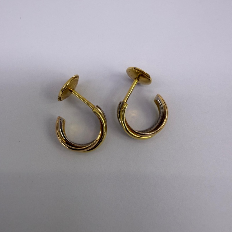 Cartier Trinity yellow gold earrings-6