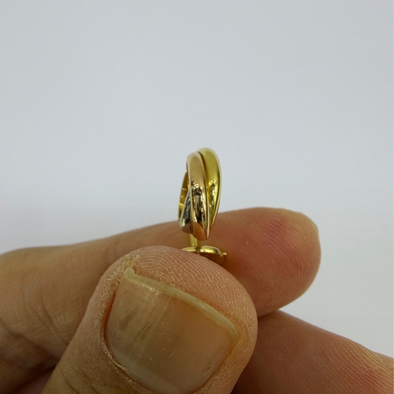 Cartier Trinity yellow gold earrings-7