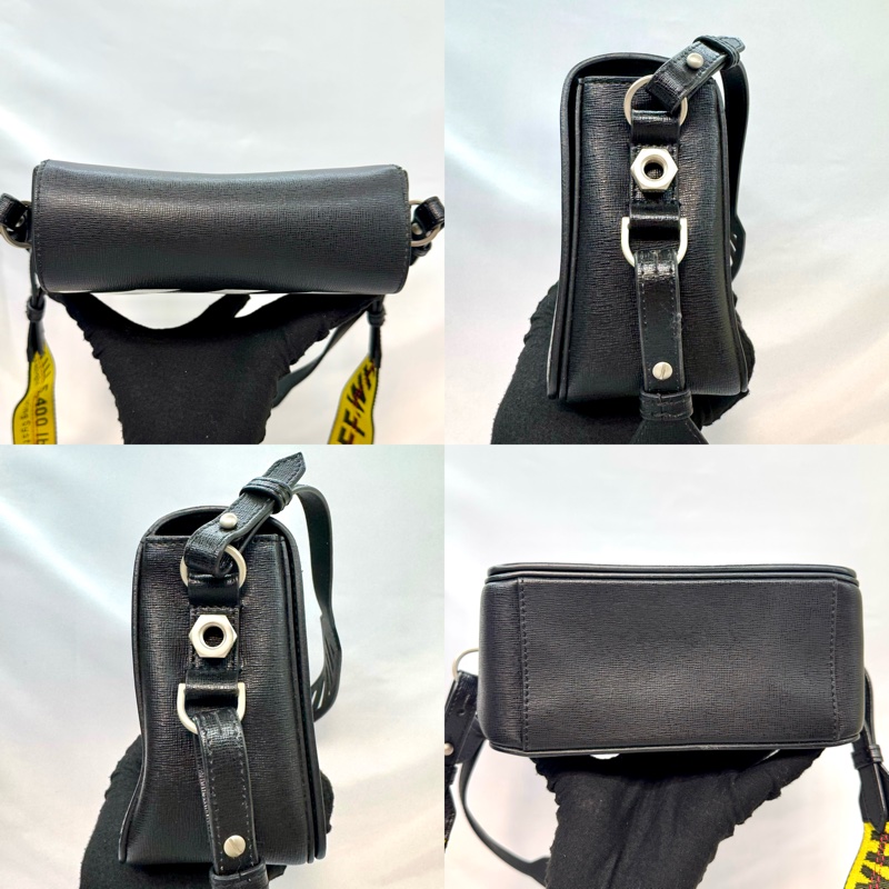 Off-White 黑白條紋肩背包（雙背帶）-2