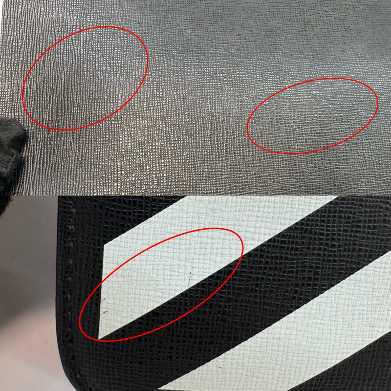 Off-White 黑白條紋肩背包（雙背帶）-7