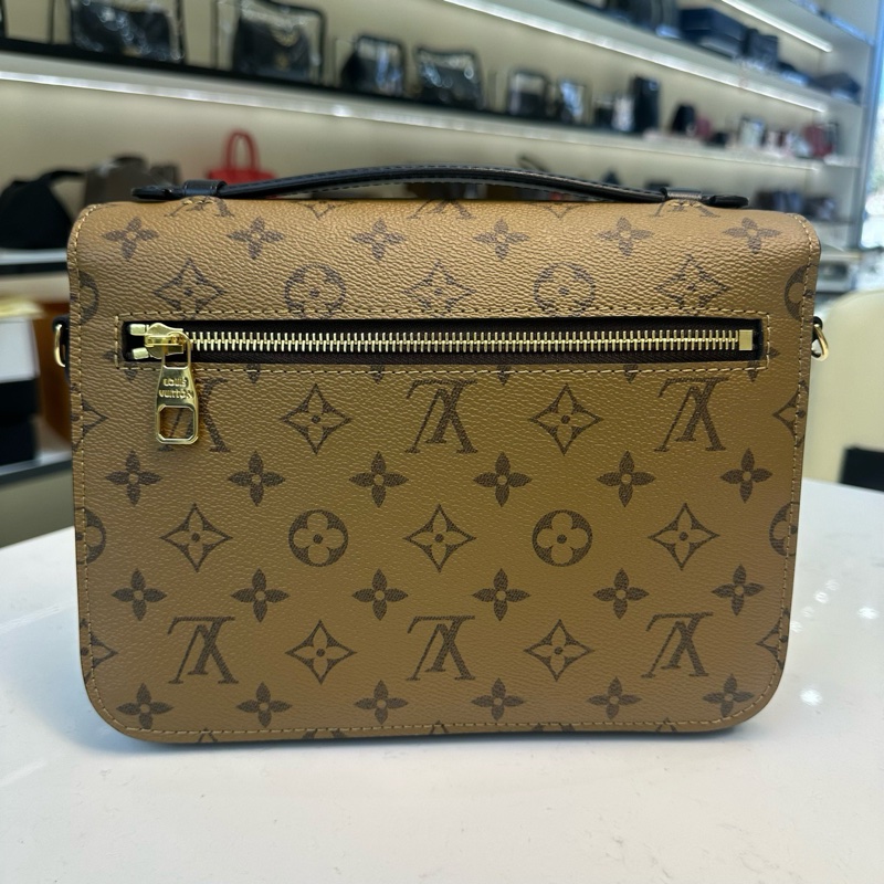 LV路易威登/老花拼色郵差包 芯片款25*7*19cm-2