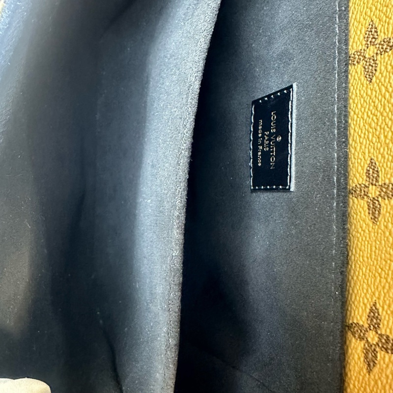 LV路易威登/老花拼色郵差包 芯片款25*7*19cm-7