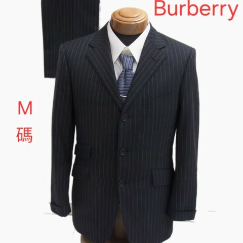 極美／M碼／BURBERRY ／成套西裝／Super100's超纖細羊毛
