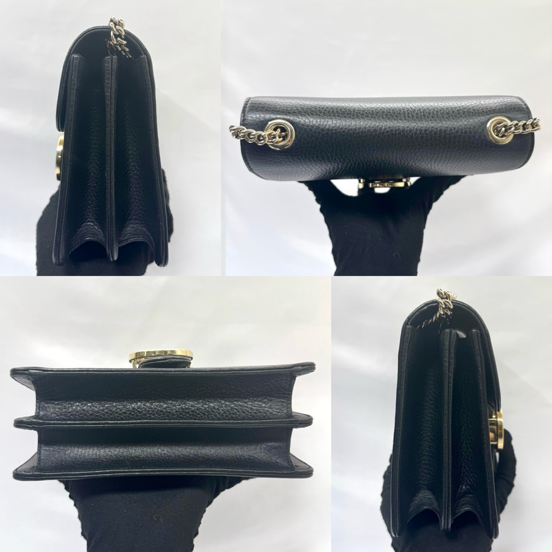 Gucci 古馳GG Interlocking 黑色鏈條肩背包（型號 510304）-3