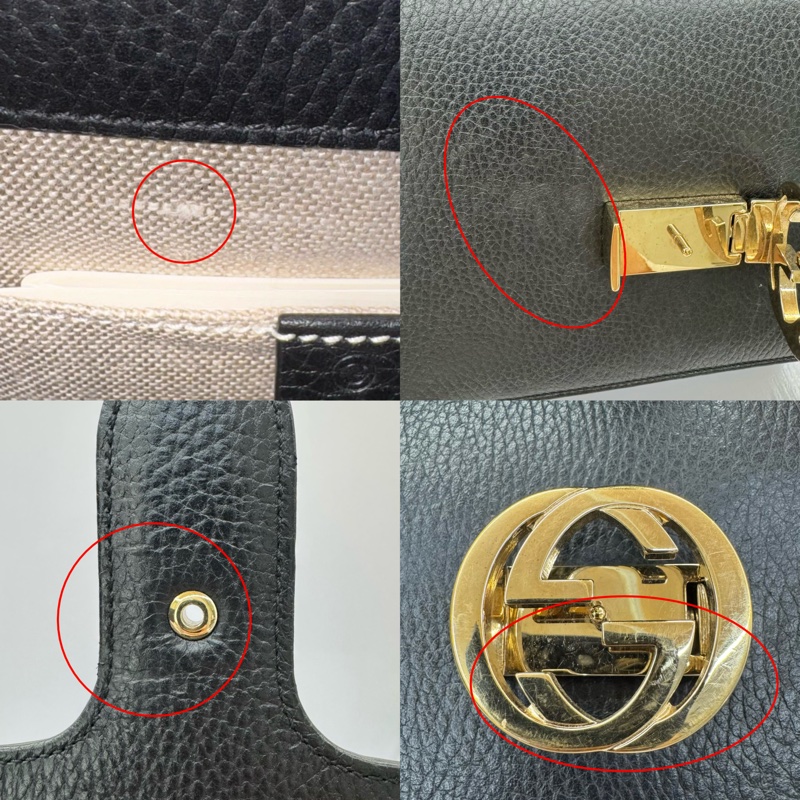 Gucci 古馳GG Interlocking 黑色鏈條肩背包（型號 510304）-8