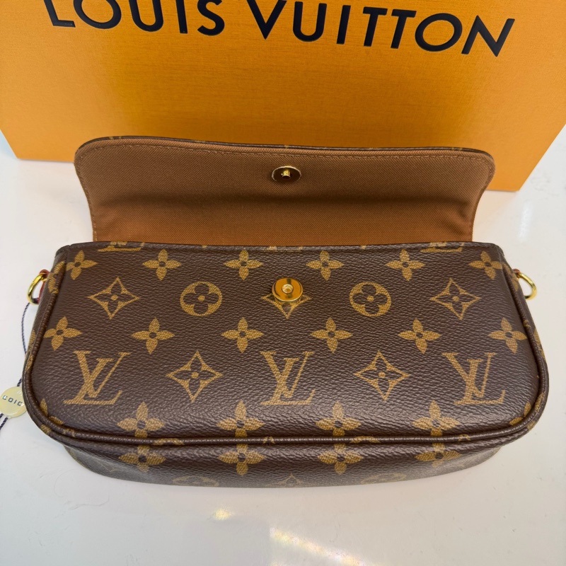 99新LOUIS VUITTONLouisVuitton路易威登 經典棕色老花腋下單肩包 芯片款 尺寸:23.5 x 1-5