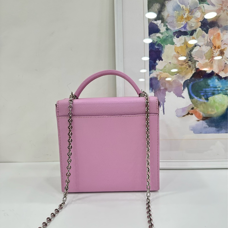 Hermes 愛馬仕 Cinhetic 盒子鏈條包手提包 D刻,X9錦葵紫色,山羊皮材質,有單 尺寸18.3 x 17 x 8.5 cm-3