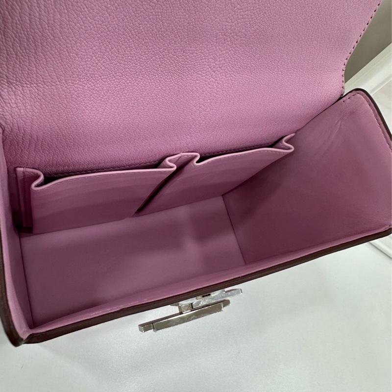 Hermes 愛馬仕 Cinhetic 盒子鏈條包手提包 D刻,X9錦葵紫色,山羊皮材質,有單 尺寸18.3 x 17 x 8.5 cm-7