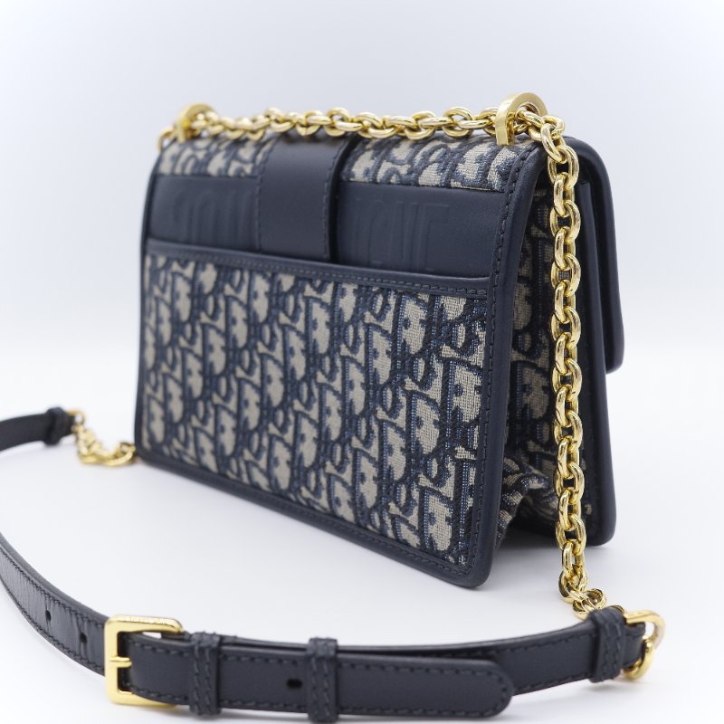 【CP 精選🌟小編推薦】Dior 迪奧 30 Montaigne 蒙田 藍色 緹花 肩背手提包鍊帶包-5