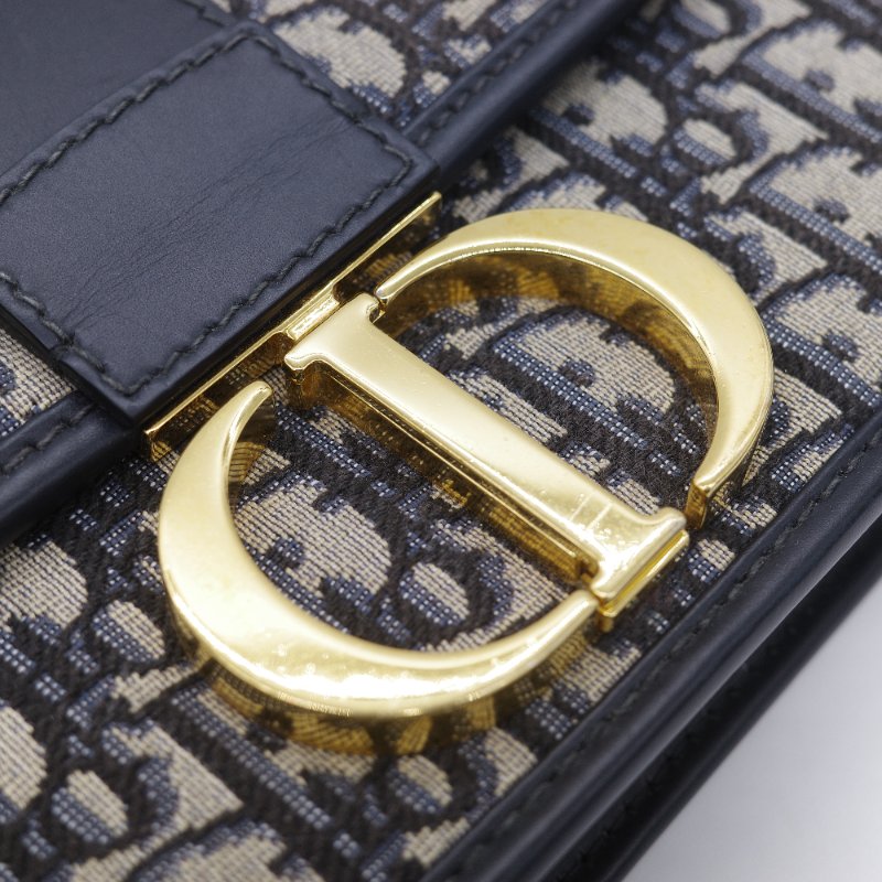 【CP 精選🌟小編推薦】Dior 迪奧 30 Montaigne 蒙田 藍色 緹花 肩背手提包鍊帶包-21