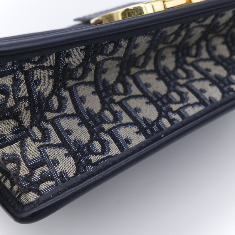 【CP 精選🌟小編推薦】Dior 迪奧 30 Montaigne 蒙田 藍色 緹花 肩背手提包鍊帶包-26