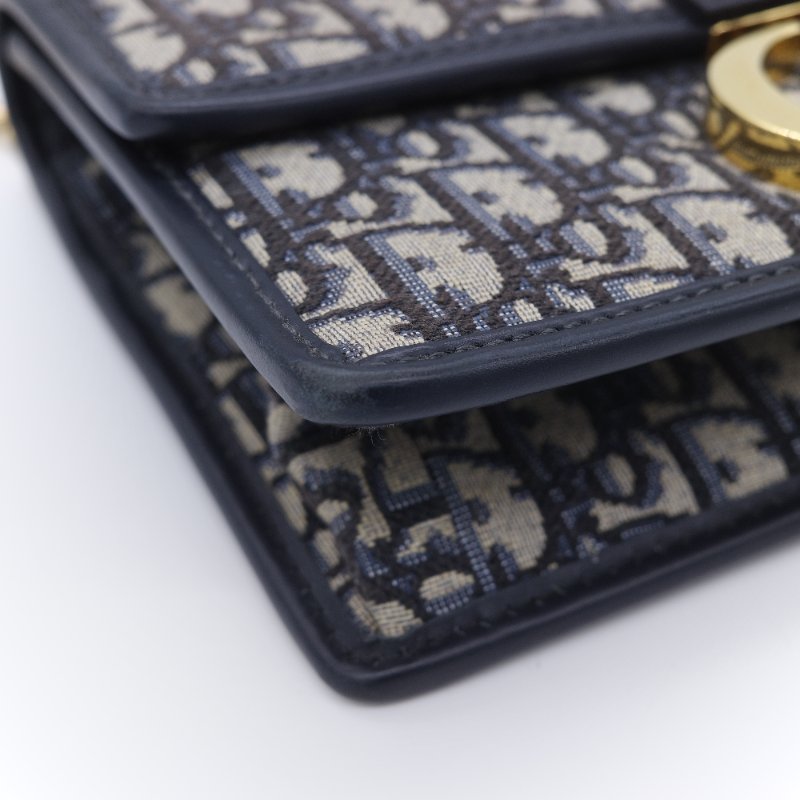 【CP 精選🌟小編推薦】Dior 迪奧 30 Montaigne 蒙田 藍色 緹花 肩背手提包鍊帶包-28