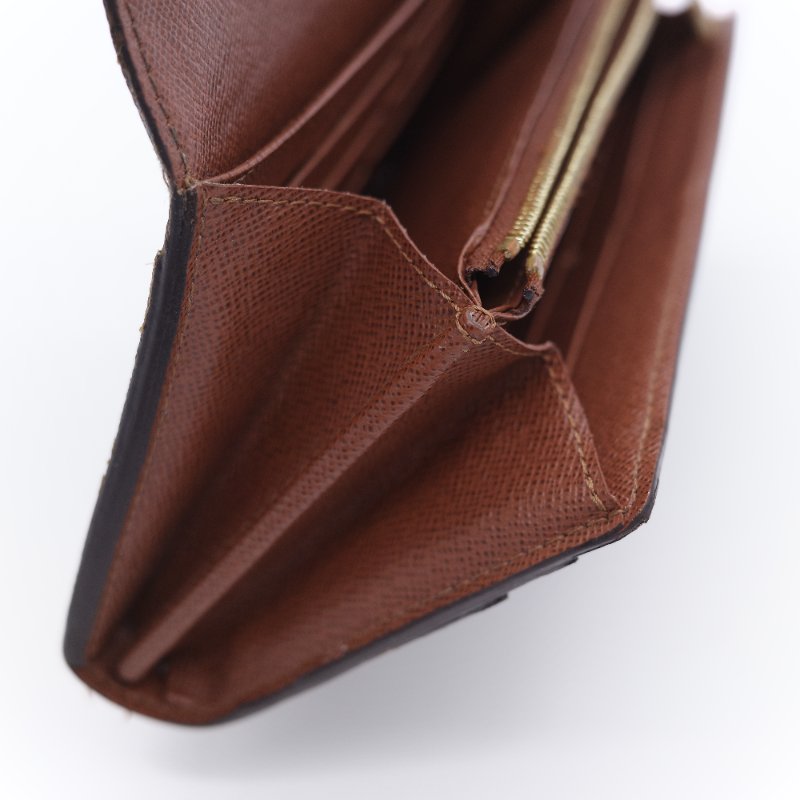 Louis Vuitton 路易威登 Sarah 經典老花 帆布 錢包 口蓋長夾 信封長夾-13