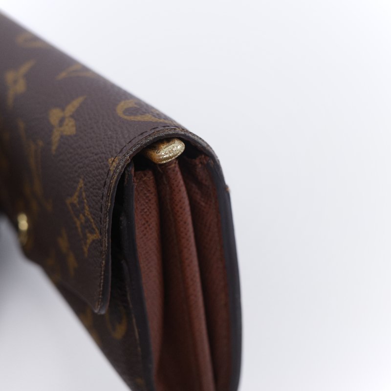 Louis Vuitton 路易威登 Sarah 經典老花 帆布 錢包 口蓋長夾 信封長夾-17