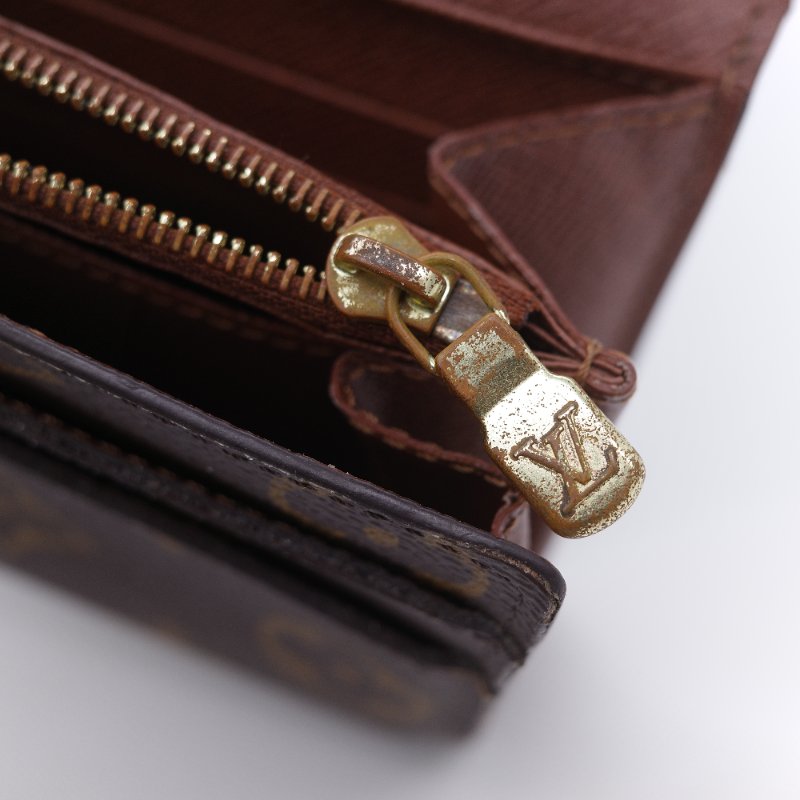 Louis Vuitton 路易威登 Sarah 經典老花 帆布 錢包 口蓋長夾 信封長夾-20