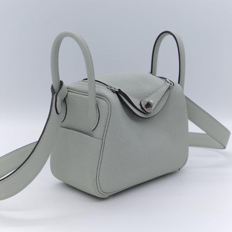 2024台灣購證♥️不撞色系列【CP 精選🌟小編推薦】Hermès 愛馬仕 Mini Lindy 冰晶灰 TC皮 牛皮 小牛皮 手提包肩背包 B 刻-2