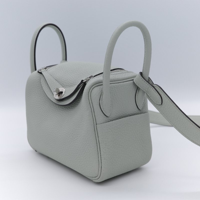 2024台灣購證♥️不撞色系列【CP 精選🌟小編推薦】Hermès 愛馬仕 Mini Lindy 冰晶灰 TC皮 牛皮 小牛皮 手提包肩背包 B 刻-3