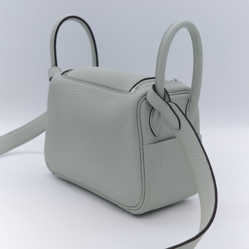 2024台灣購證♥️不撞色系列【CP 精選🌟小編推薦】Hermès 愛馬仕 Mini Lindy 冰晶灰 TC皮 牛皮 小牛皮 手提包肩背包 B 刻-4