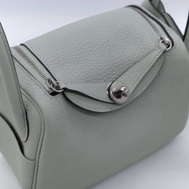 2024台灣購證♥️不撞色系列【CP 精選🌟小編推薦】Hermès 愛馬仕 Mini Lindy 冰晶灰 TC皮 牛皮 小牛皮 手提包肩背包 B 刻-8