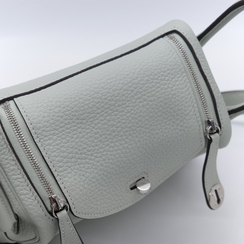2024台灣購證♥️不撞色系列【CP 精選🌟小編推薦】Hermès 愛馬仕 Mini Lindy 冰晶灰 TC皮 牛皮 小牛皮 手提包肩背包 B 刻-10