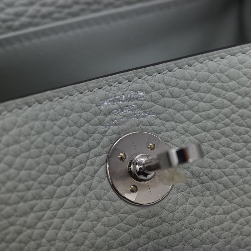 2024台灣購證♥️不撞色系列【CP 精選🌟小編推薦】Hermès 愛馬仕 Mini Lindy 冰晶灰 TC皮 牛皮 小牛皮 手提包肩背包 B 刻-18