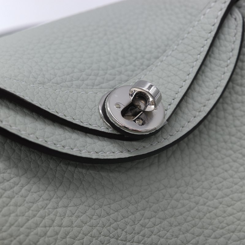 2024台灣購證♥️不撞色系列【CP 精選🌟小編推薦】Hermès 愛馬仕 Mini Lindy 冰晶灰 TC皮 牛皮 小牛皮 手提包肩背包 B 刻-21